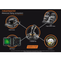Produktbild för ThrustMaster T.16000M FCS Flight Pack - styrspak, gas och pedaler - kabelansluten