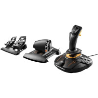Produktbild för ThrustMaster T.16000M FCS Flight Pack - styrspak, gas och pedaler - kabelansluten