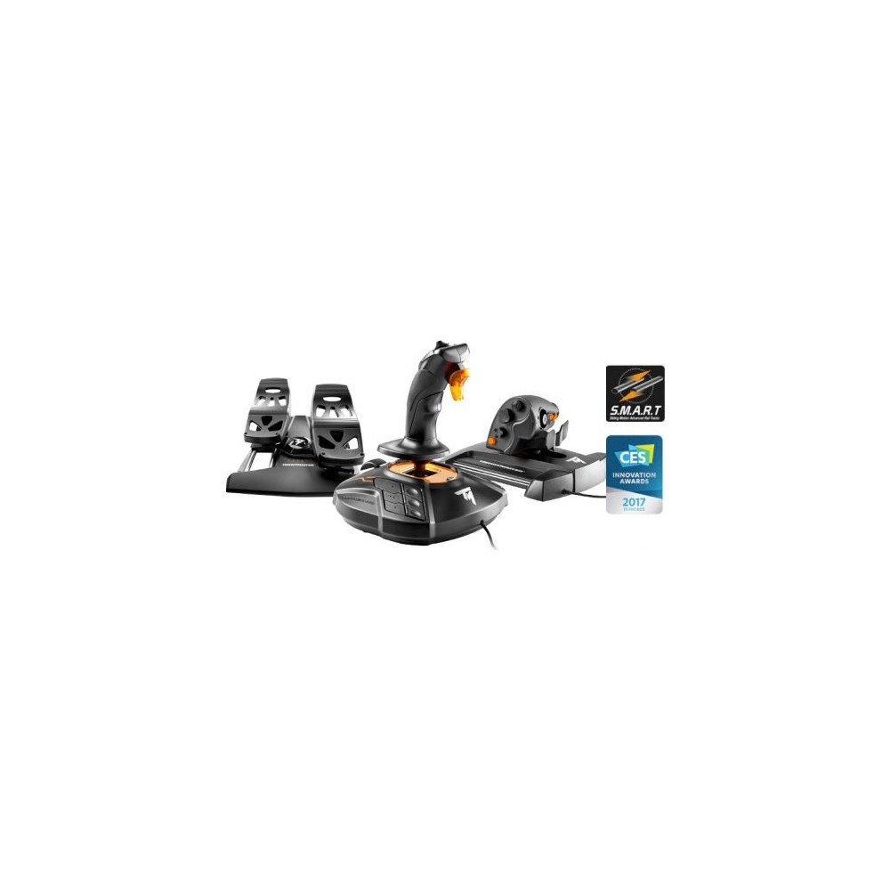 Produktbild för ThrustMaster T.16000M FCS Flight Pack - styrspak, gas och pedaler - kabelansluten