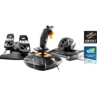 Produktbild för ThrustMaster T.16000M FCS Flight Pack - styrspak, gas och pedaler - kabelansluten