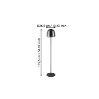 Produktbild för EGLO ALFERO-Z, Svart, Krom, Universal, Glas, Stål, IP20, II,...