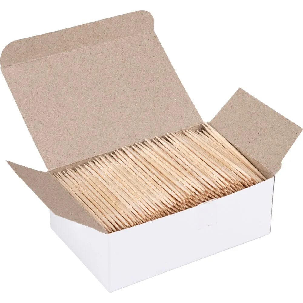 Produktbild för Abena Gastro Line tandpetare - rund - 6.5 cm - natur (paket om 1000)