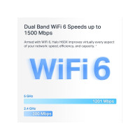 Produktbild för Mercusys Halo H60X V1 - Wifi-system - Wi-Fi 6 - skrivbordsmodell