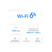 Produktbild för Mercusys Halo H60X V1 - Wifi-system - Wi-Fi 6 - skrivbordsmodell