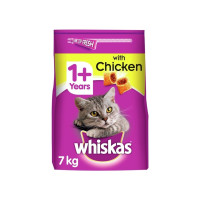 Produktbild för Whiskas torrfoder för vuxna katter med kyckling