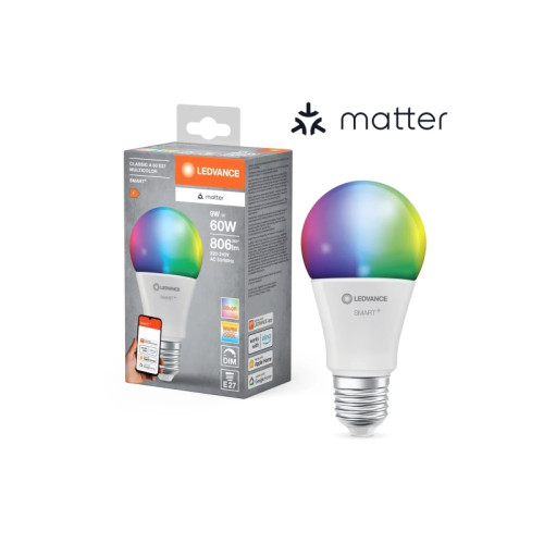 LEDVANCE LEDVANCE SMART+ MATTER Multicolor Classic A60 9W