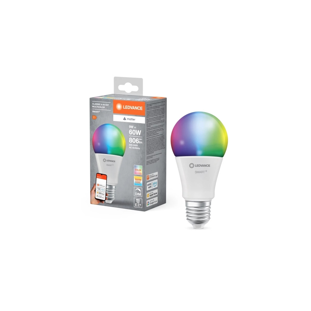 Produktbild för LEDVANCE SMART+ MATTER Multicolor Classic A60 9W