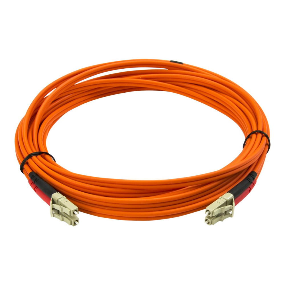 Produktbild för StarTech.com 5m Fiber Optic Cable - Multimode Duplex 50/125 - LSZH - LC/LC - OM2 - LC to LC Fiber Patch Cable - nätverkskabel - 5 m - 5 m