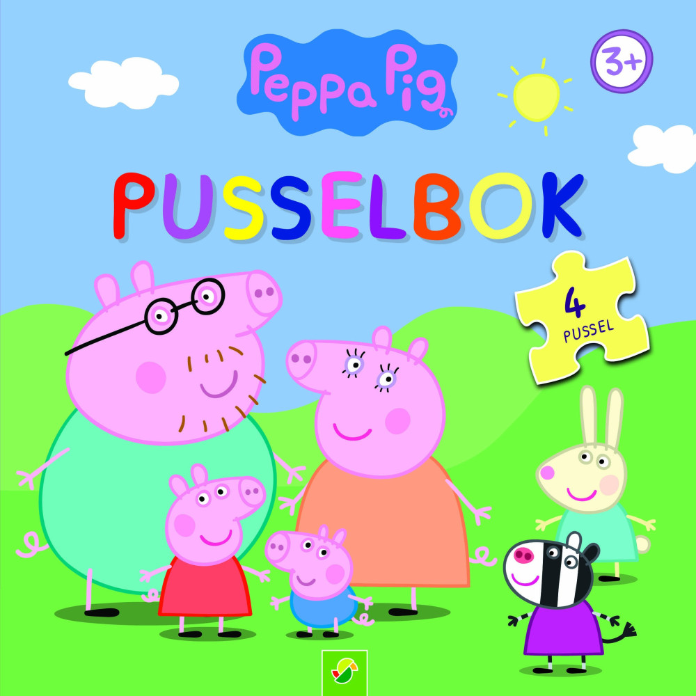 Produktbild för Pusselbok Peppa Pig - 4 pussel (bok, danskt band)