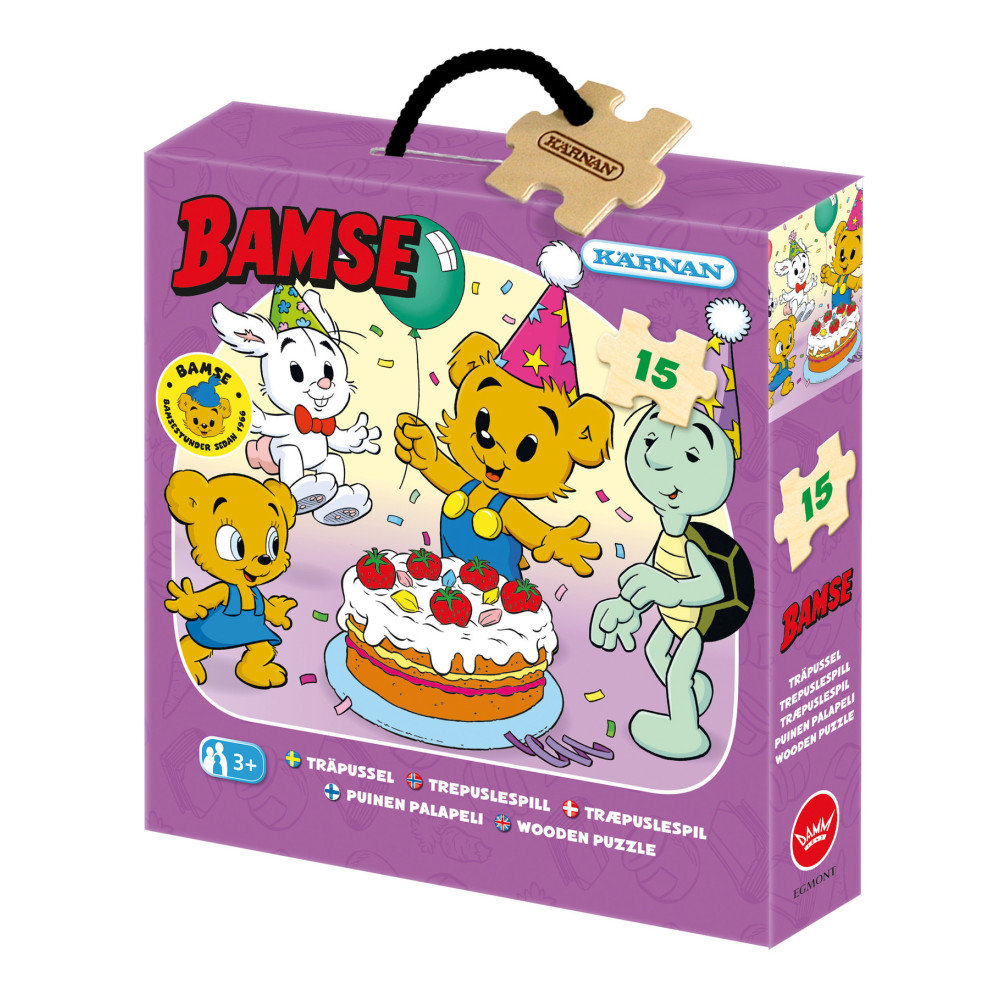 Produktbild för Askpussel 15 bitar Bamse Jubileum
