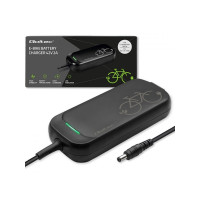 Produktbild för Qoltec - strömadapter - för elcykel, elektrisk scooter, 36V, 42V, 5.5x2.1, vattentålig + strömkabel - 84 watt