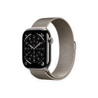 Produktbild för Apple Watch Series 11 (GPS + Cellular) - naturlig titan - smart klocka med milanesisk loop - naturlig - 64 GB