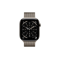 Produktbild för Apple Watch Series 11 (GPS + Cellular) - naturlig titan - smart klocka med milanesisk loop - naturlig - 64 GB