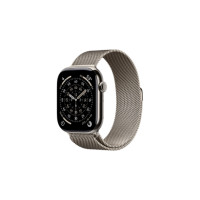 Produktbild för Apple Watch Series 11 (GPS + Cellular) - naturlig titan - smart klocka med milanesisk loop - naturlig - 64 GB
