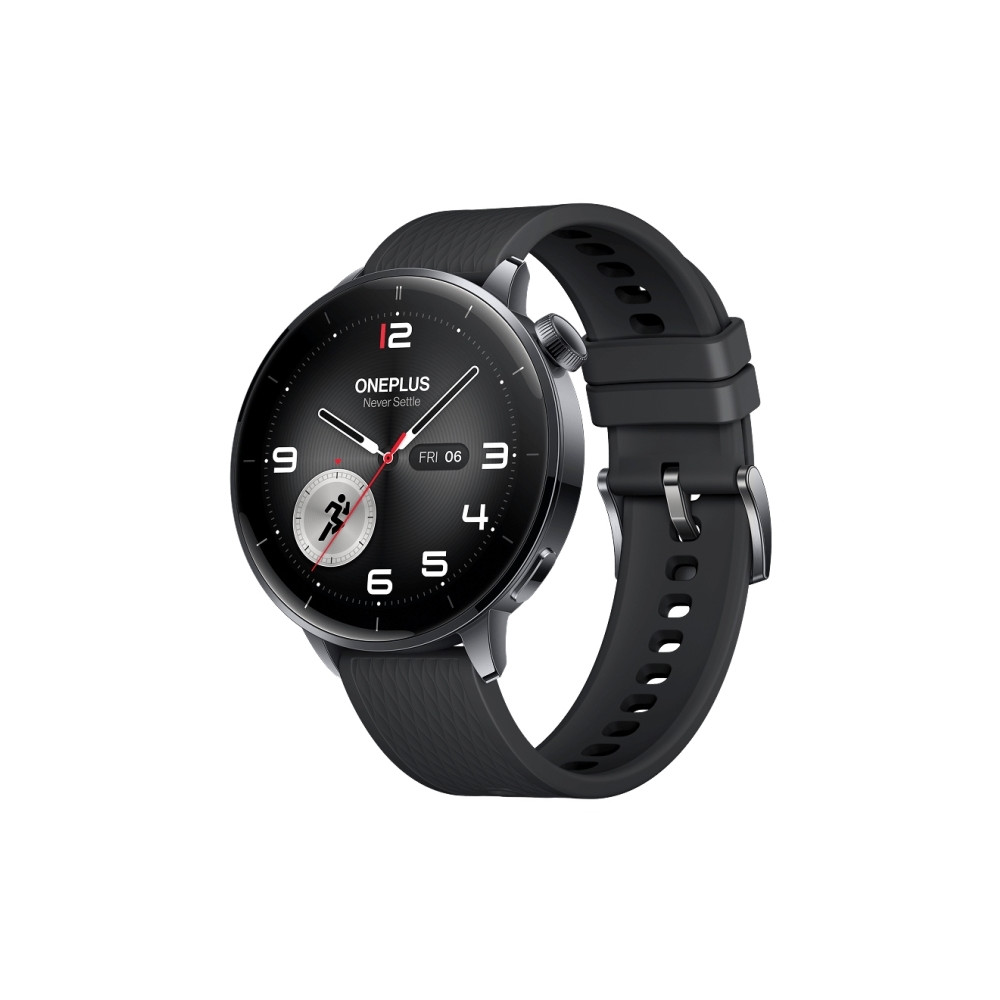 Produktbild för OnePlus Watch 3 - rostfritt stål - smart klocka med rem - 32 GB - svart stål