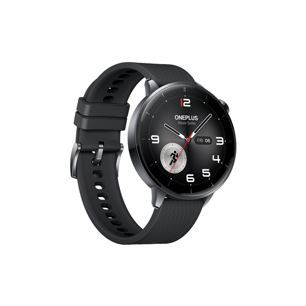 Produktbild för OnePlus Watch 3 - rostfritt stål - smart klocka med rem - 32 GB - svart stål