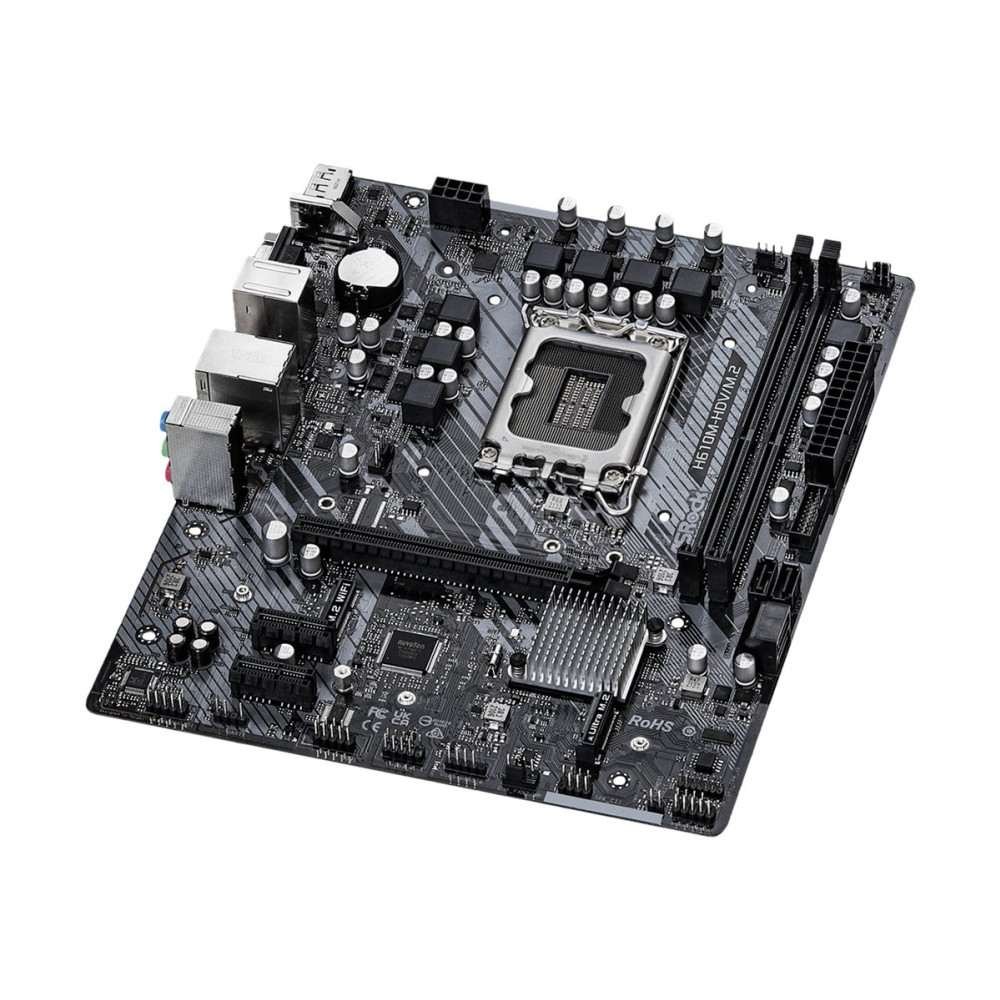 Produktbild för ASRock H610M-HDV/M.2 - moderkort - micro ATX - LGA1700-uttag - H610
