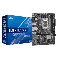 Produktbild för ASRock H610M-HDV/M.2 - moderkort - micro ATX - LGA1700-uttag - H610