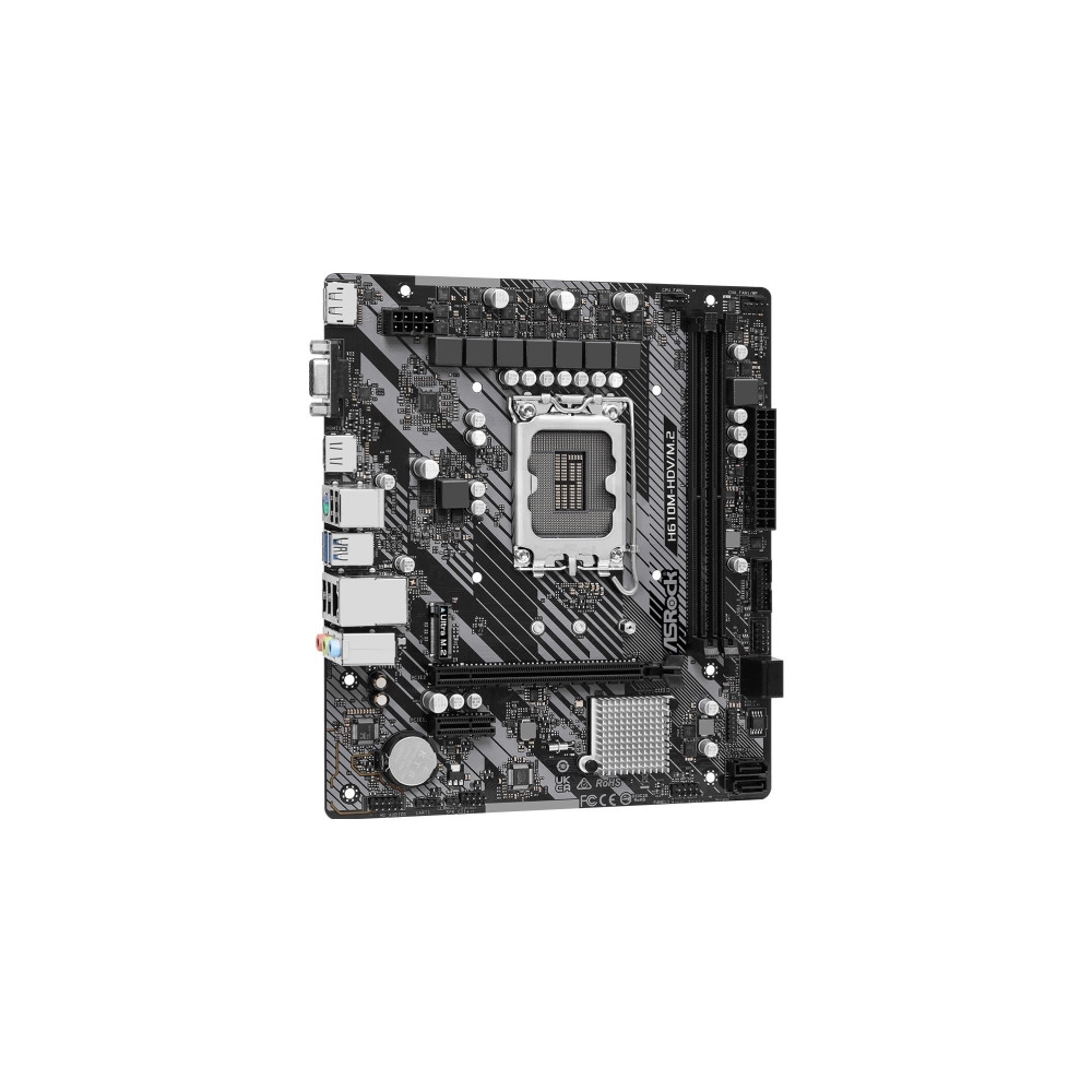 Produktbild för ASRock H610M-HDV/M.2 - moderkort - micro ATX - LGA1700-uttag - H610