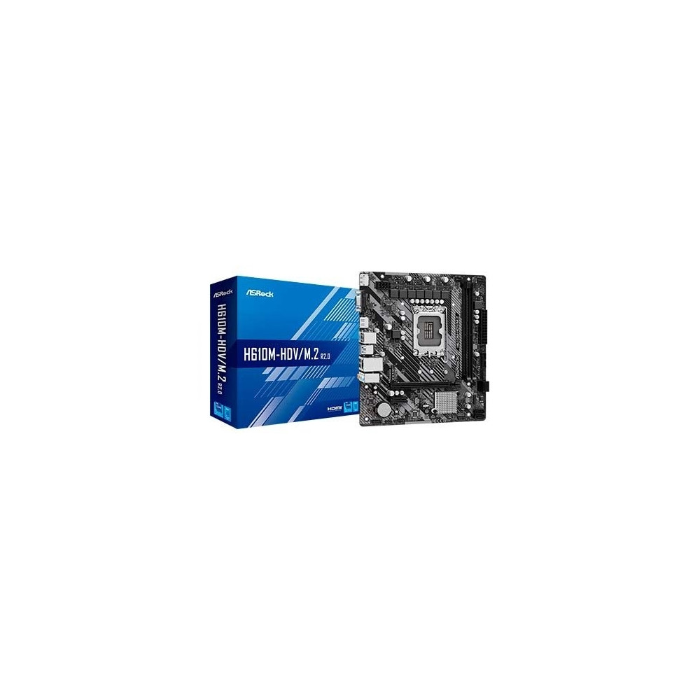 Produktbild för ASRock H610M-HDV/M.2 - moderkort - micro ATX - LGA1700-uttag - H610