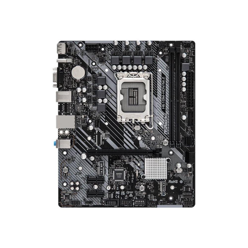 Produktbild för ASRock H610M-HDV/M.2 - moderkort - micro ATX - LGA1700-uttag - H610