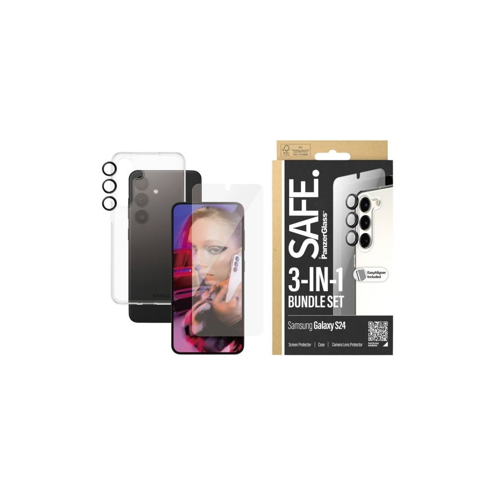 Produktbild för SAFE. by PanzerGlass - 3-i-1-paket - baksidesskydd för mobiltelefon