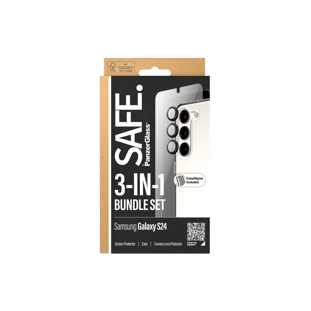 Produktbild för SAFE. by PanzerGlass - 3-i-1-paket - baksidesskydd för mobiltelefon
