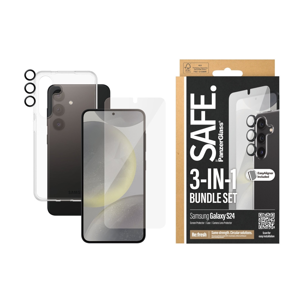 Produktbild för SAFE. by PanzerGlass - 3-i-1-paket - baksidesskydd för mobiltelefon