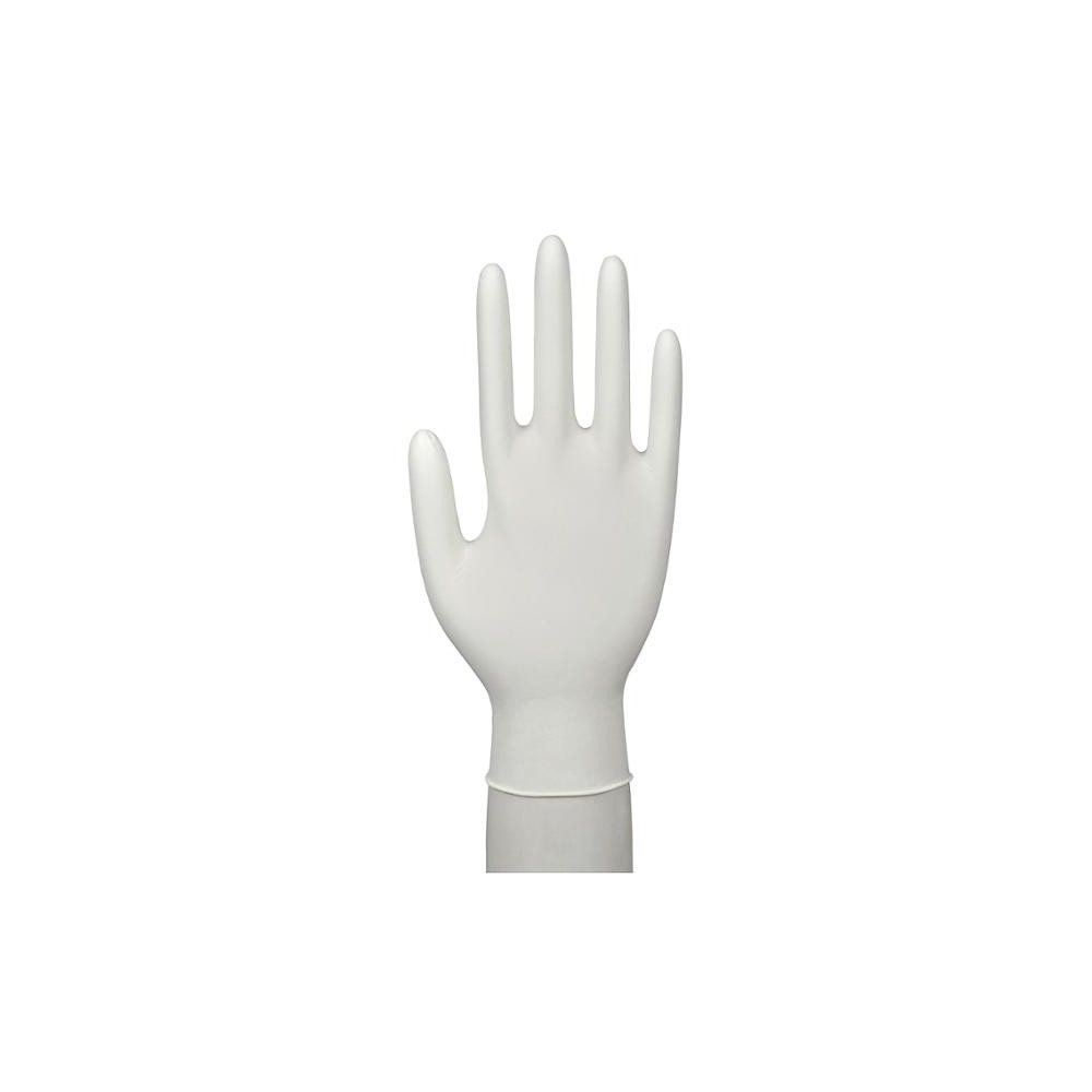 Produktbild för Undersökningshandske, ABENA Classic Protect, S, vit, nitril,...