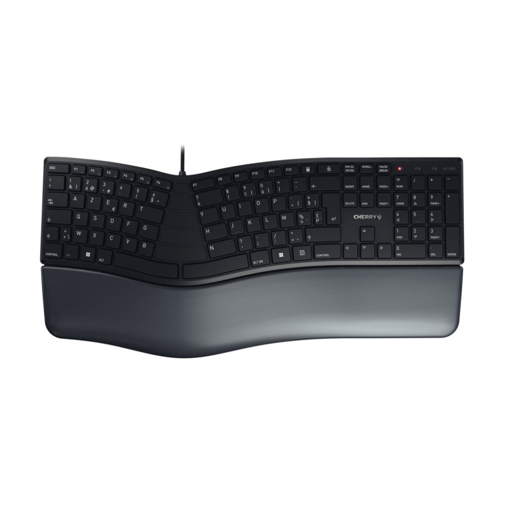 Produktbild för CHERRY KC 4500 ERGO - tangentbord - AZERTY - belgisk - svart Inmatningsenhet