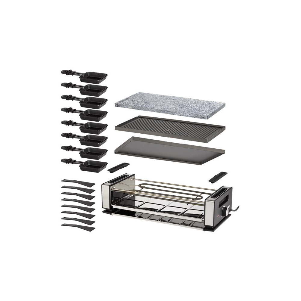 Produktbild för UNOLD 48760 Delice Basic - raclette/grill/griddle/hot stone - svart / rostfritt stål