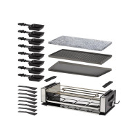 Produktbild för UNOLD 48760 Delice Basic - raclette/grill/griddle/hot stone - svart / rostfritt stål