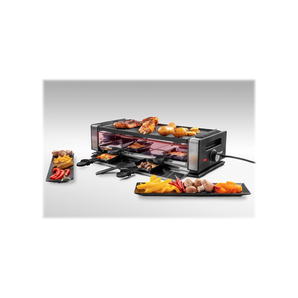 Produktbild för UNOLD 48760 Delice Basic - raclette/grill/griddle/hot stone - svart / rostfritt stål