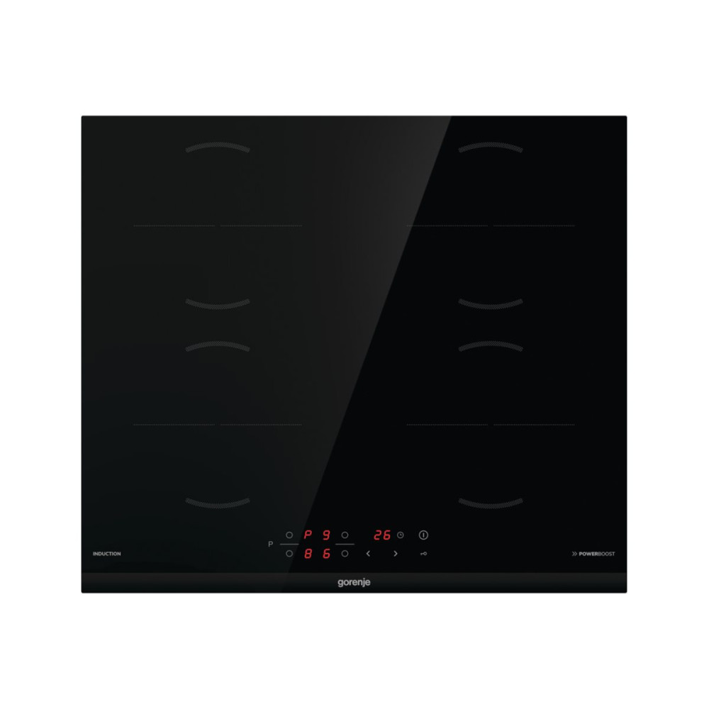 Produktbild för Gorenje GI6401BCE induktionshäll - 59 cm - svart - keramik - med avfasad kant