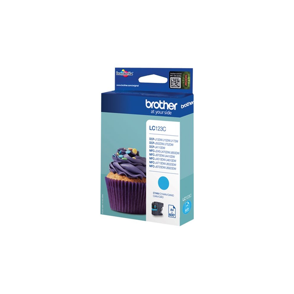 Produktbild för Brother LC123C - Lång livslängd - cyan - original - bläckpatron