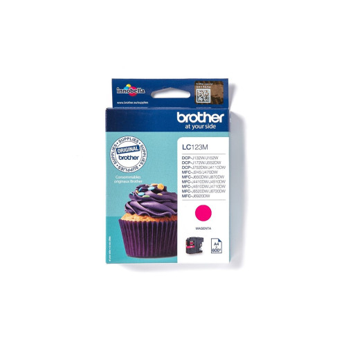 Brother Brother LC123M - Lång livslängd - magenta - original - bläckpatron