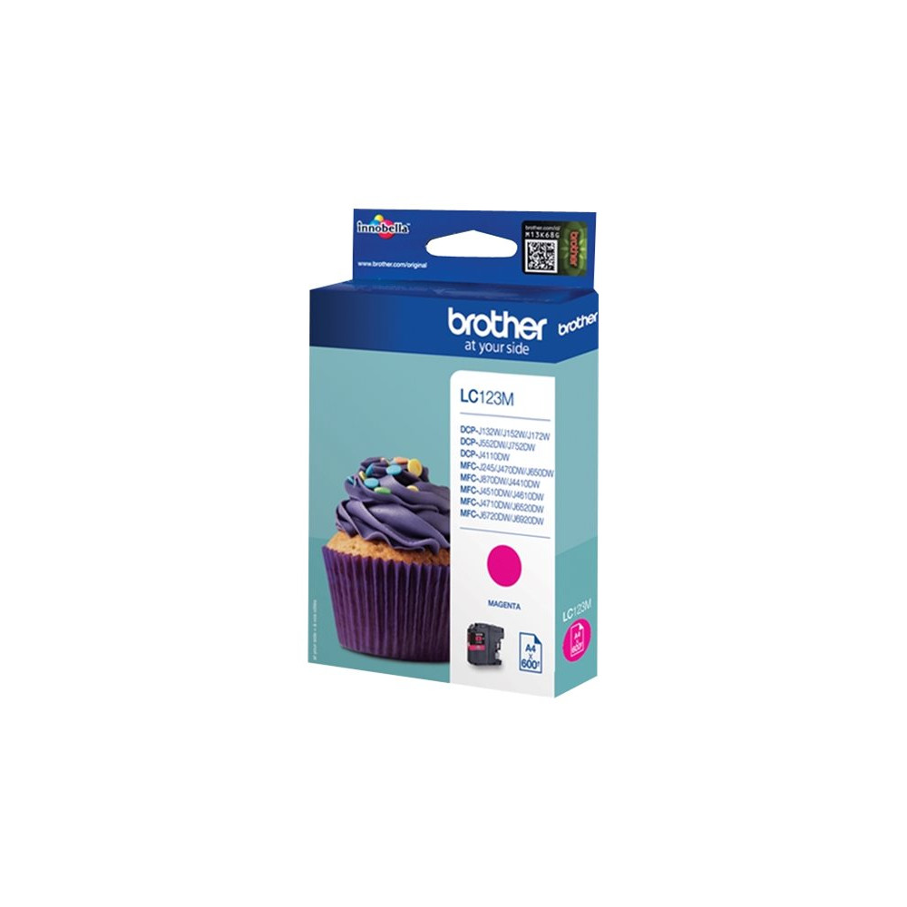 Produktbild för Brother LC123M - Lång livslängd - magenta - original - bläckpatron