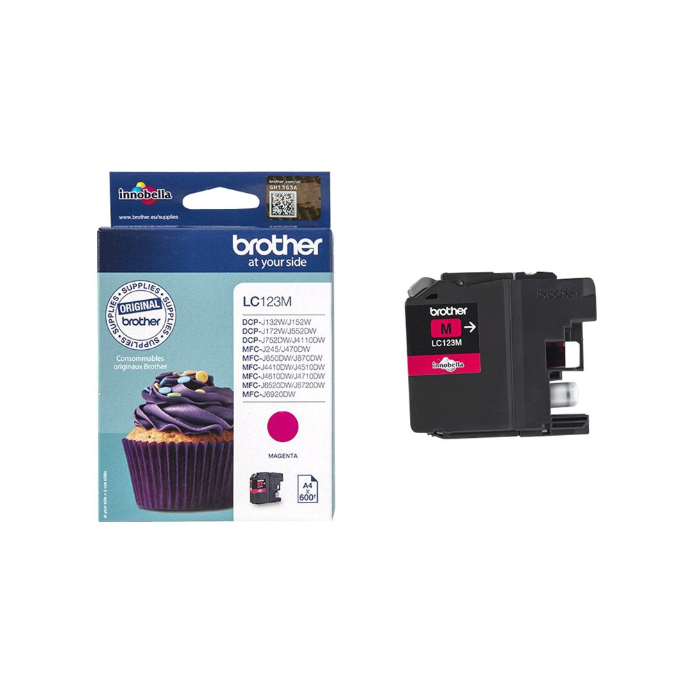 Produktbild för Brother LC123M - Lång livslängd - magenta - original - bläckpatron