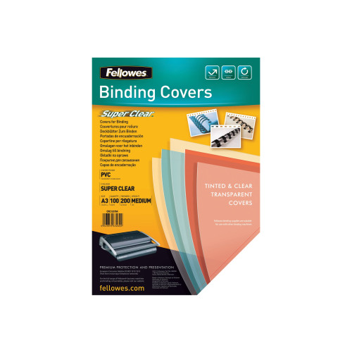 FELLOWES Fellowes Superclear PVC - 100 stk - PVC-bindningsskydd