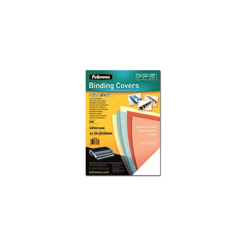 Produktbild för Fellowes Superclear PVC - 100 stk - PVC-bindningsskydd