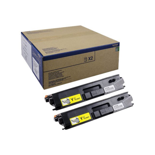 Brother Brother TN900y - 2-pack - gul - original - tonerkassett