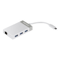 Produktbild för TRENDnet TUC-ETGH3 - nätverksadapter - USB-C - 1000Base-T x 1 + USB 3.0 x 3