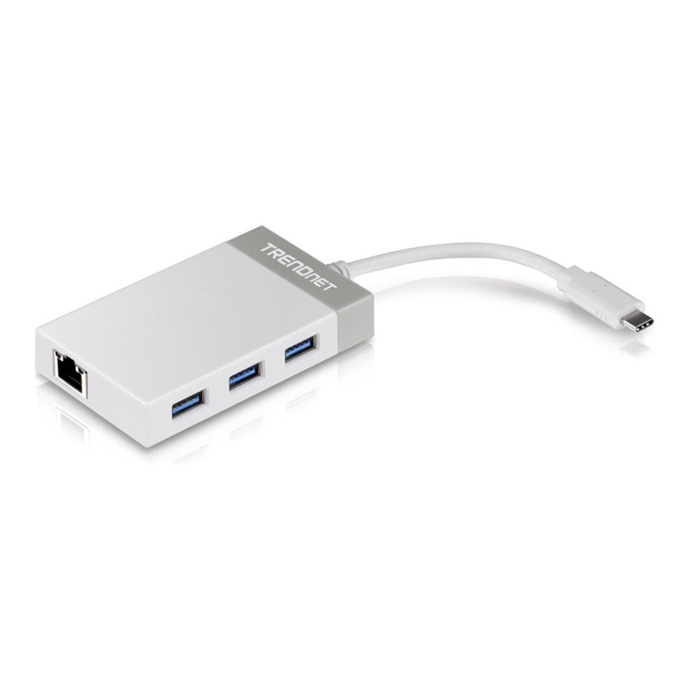 Produktbild för TRENDnet TUC-ETGH3 - nätverksadapter - USB-C - 1000Base-T x 1 + USB 3.0 x 3