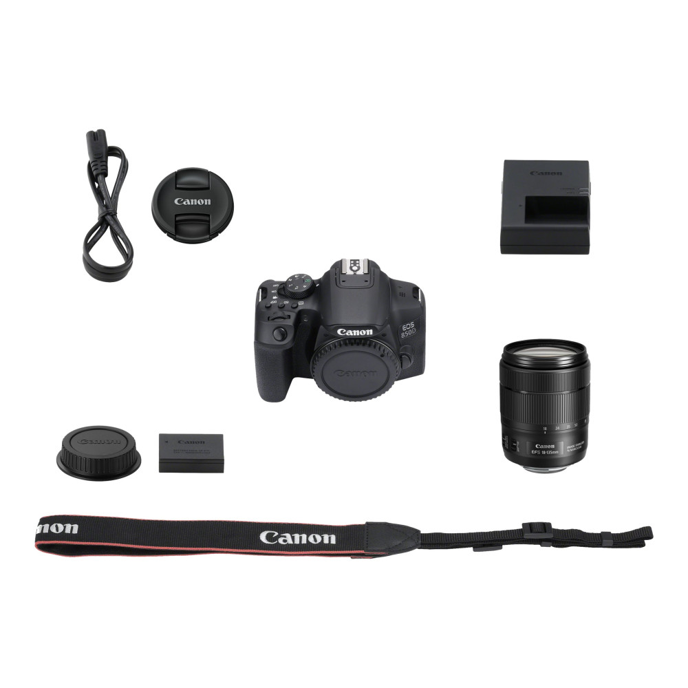 Produktbild för Canon EOS 850D - digitalkamera EF-S 18 - 135 mm IS USM lins