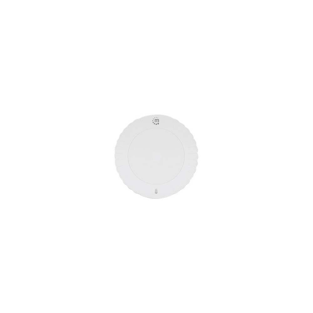 Produktbild för Manhattan Smartphone Wireless Charging Pad (Clearance Pricing), 5W charging, QI certified, White, Micro-USB to USB-A cable included, Micro-USB input into pad, USB-A wall charger/input required (not included), Cable 0.5m, Three Year Warranty, Boxed trådlös