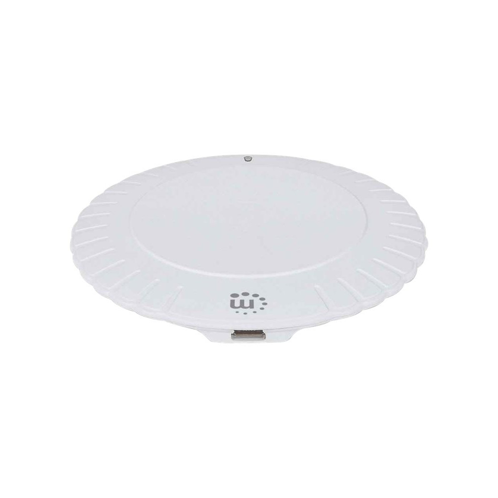 Produktbild för Manhattan Smartphone Wireless Charging Pad (Clearance Pricing), 5W charging, QI certified, White, Micro-USB to USB-A cable included, Micro-USB input into pad, USB-A wall charger/input required (not included), Cable 0.5m, Three Year Warranty, Boxed trådlös