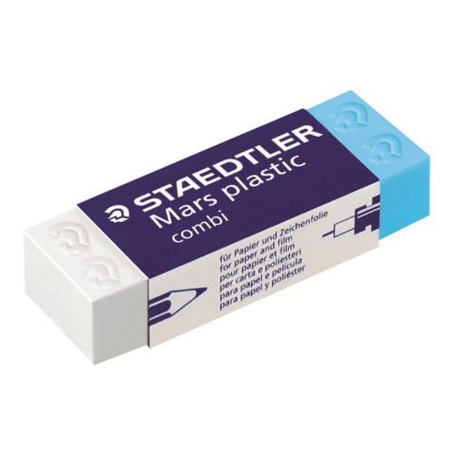 STAEDTLER STAEDTLER rasoplast combi - radergummi - 4.3 x 1.9 x 1.3 cm - vit / blå