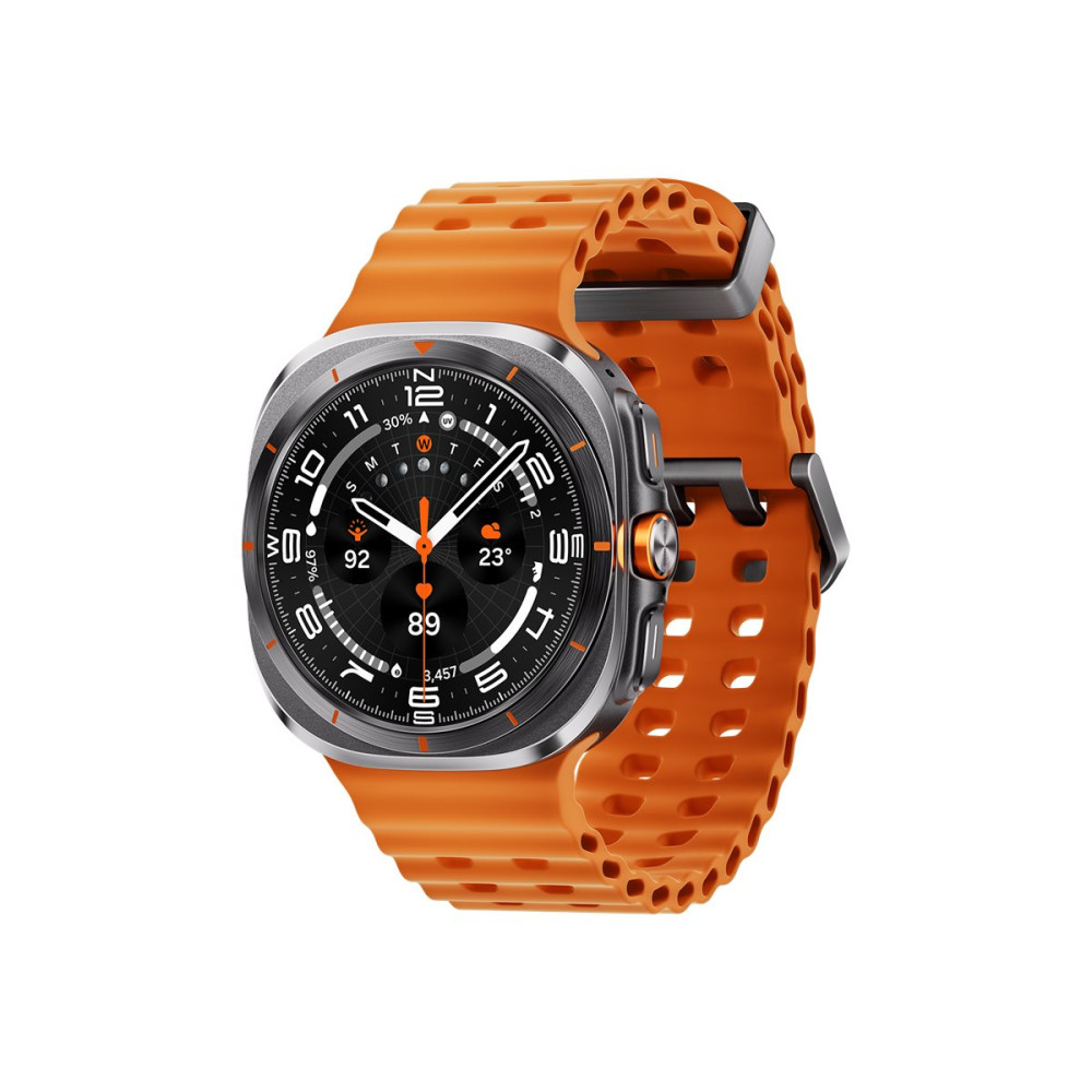 Produktbild för Samsung Galaxy Watch Ultra - titan - smart klocka med marinband - orange - 32 GB - titangrå