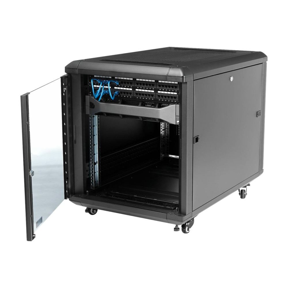 Produktbild för StarTech.com 12U 29" nedmonterbart serverskåp med hjul - rack - 12U