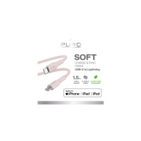 Produktbild för PURO PUCAPLTUSBCICONROSE, 1,5 m, Lightning, USB C, Hankoppli...